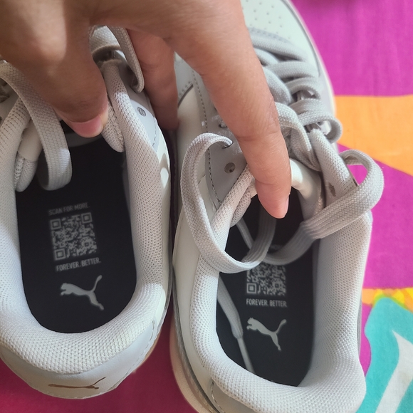 Puma Light Gray and White Casual Sneakers - Picture 6 of 7